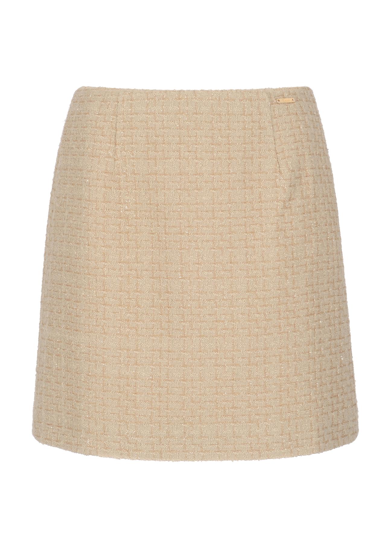 Women's beige mini skirt SPCDT-0079-81(Z23)-04