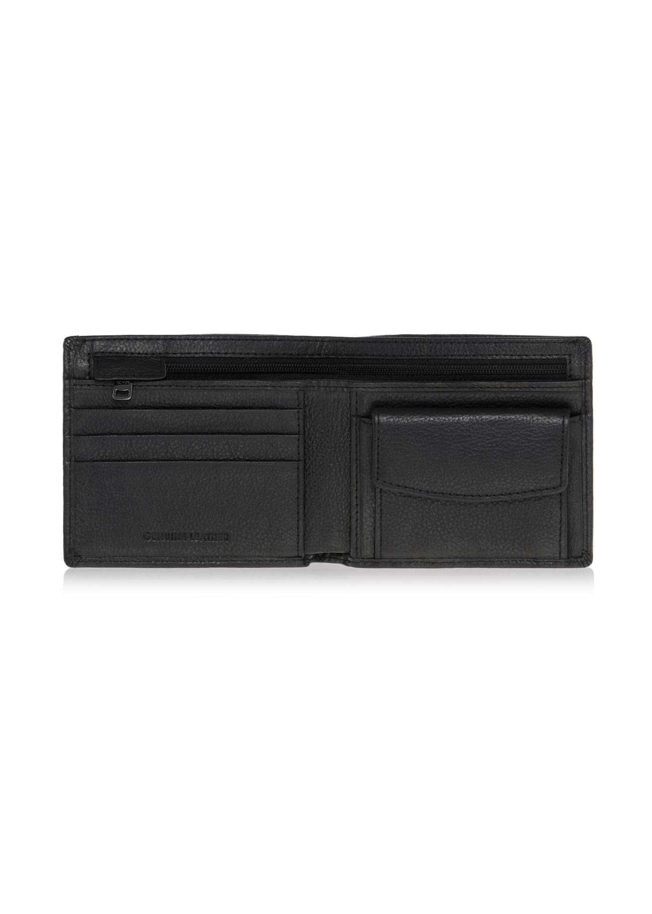 Men's leather wallet with embossing PORMS-0009A-99(W23)-04