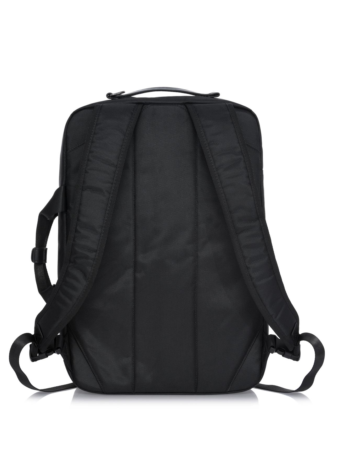 Black men's 2-in-1 backpack and travel bag TORMN-0310-99(W24)-04