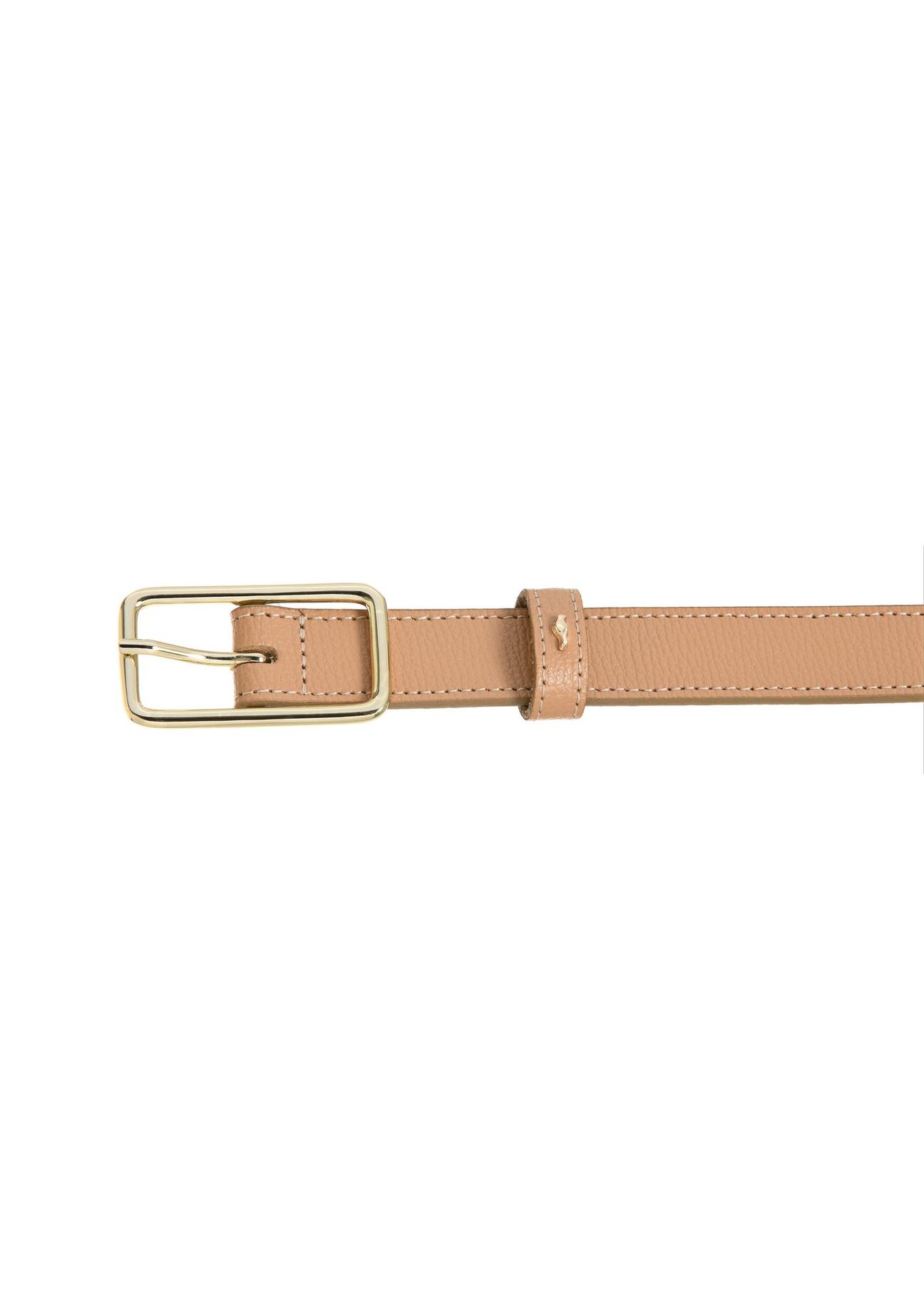 Beige leather women's belt PASDS-0307-81(W24)-03