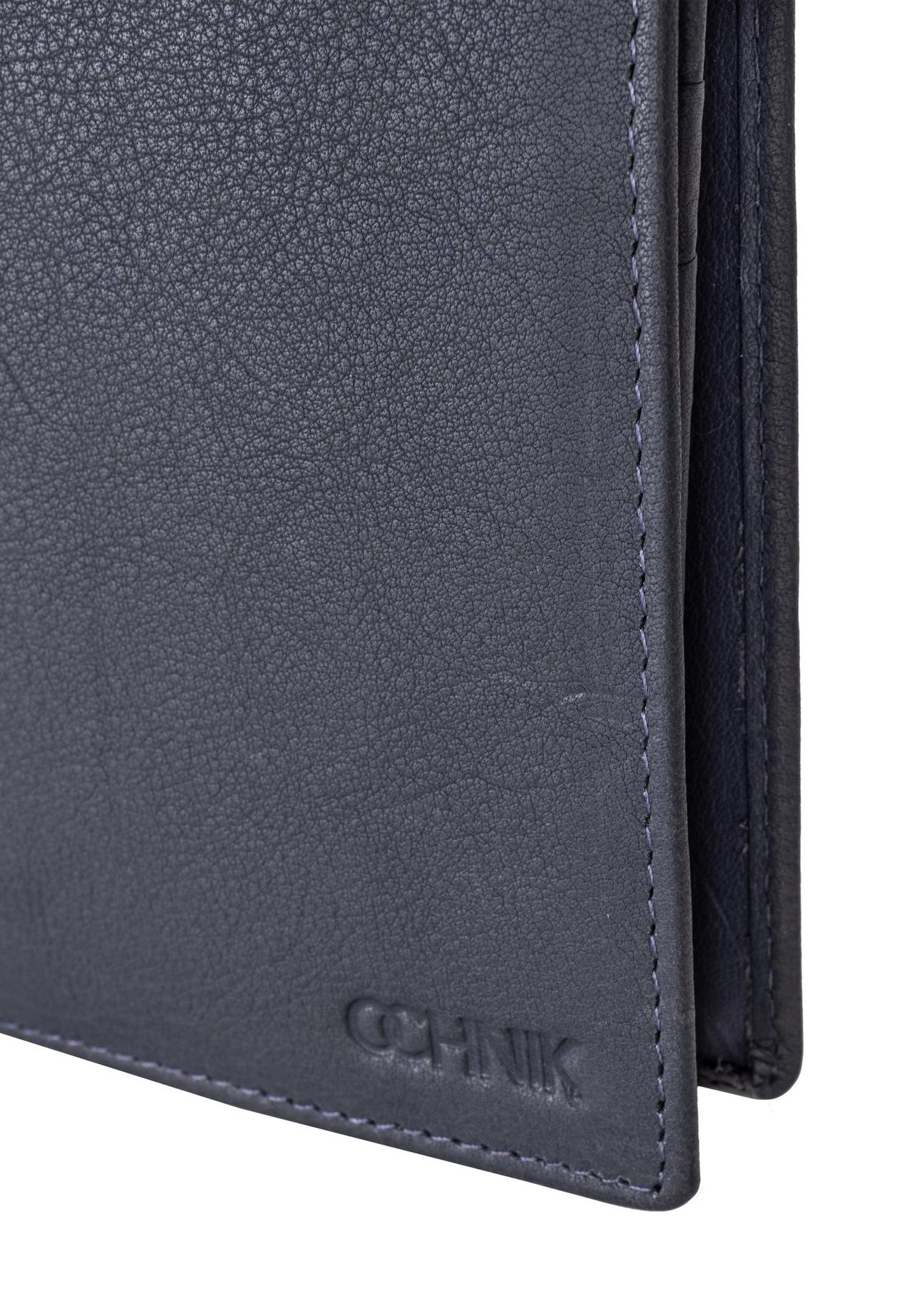 Men's graphite leather wallet PORMS-0545-95(Z23)-05