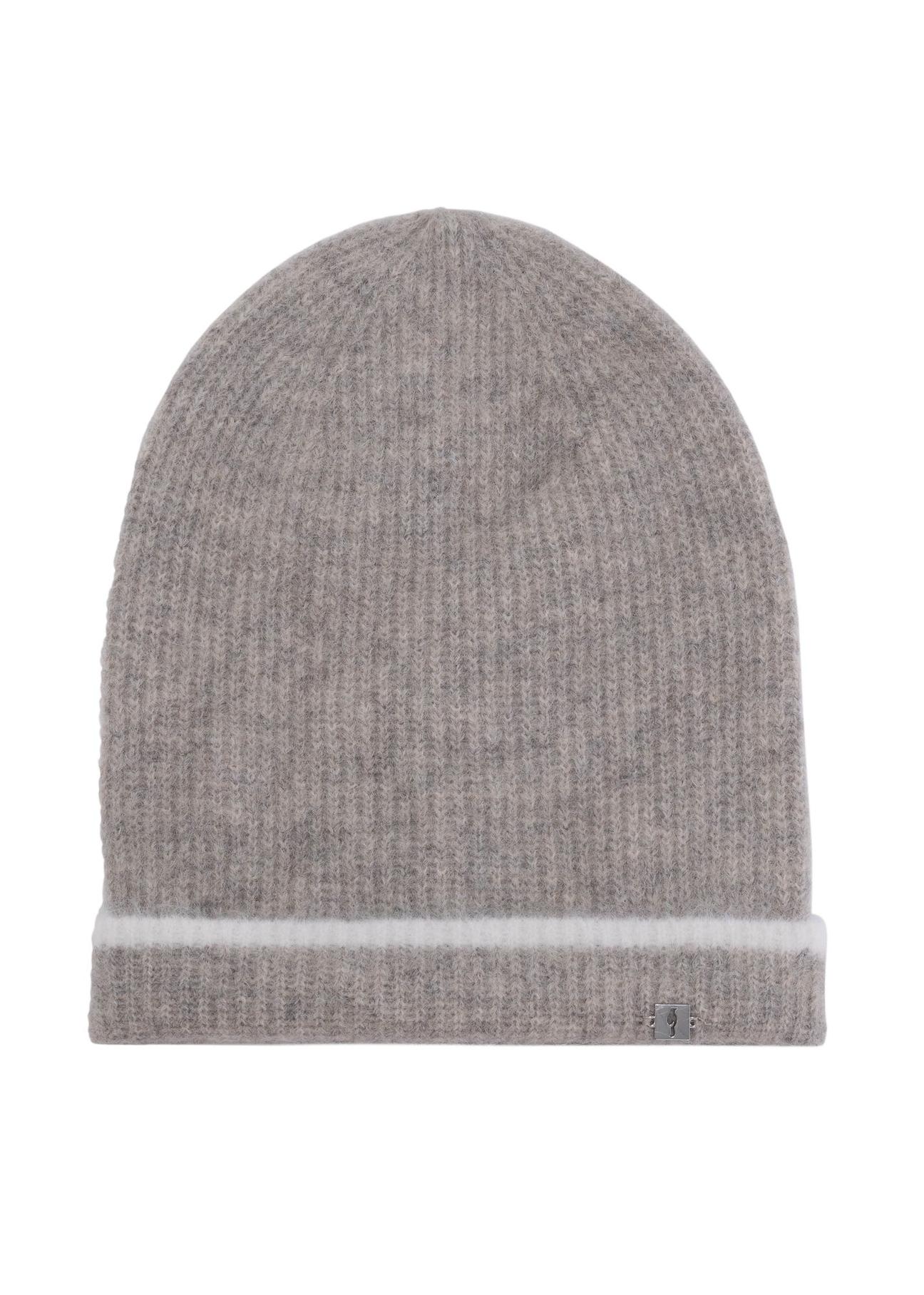 Gray women's winter hat CZADT-0189-91(Z24)-01