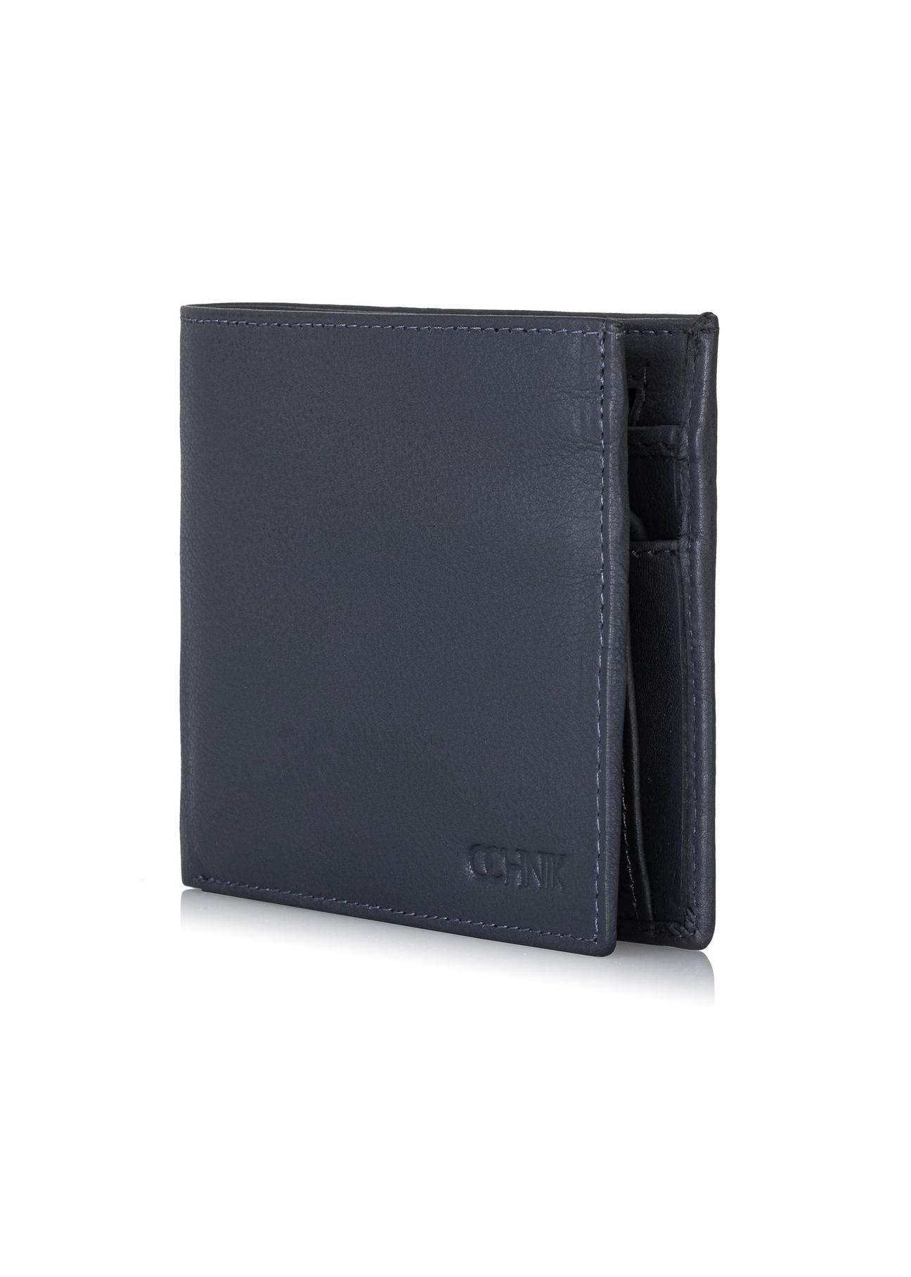 Men's graphite leather wallet PORMS-0544-95(Z23)-02