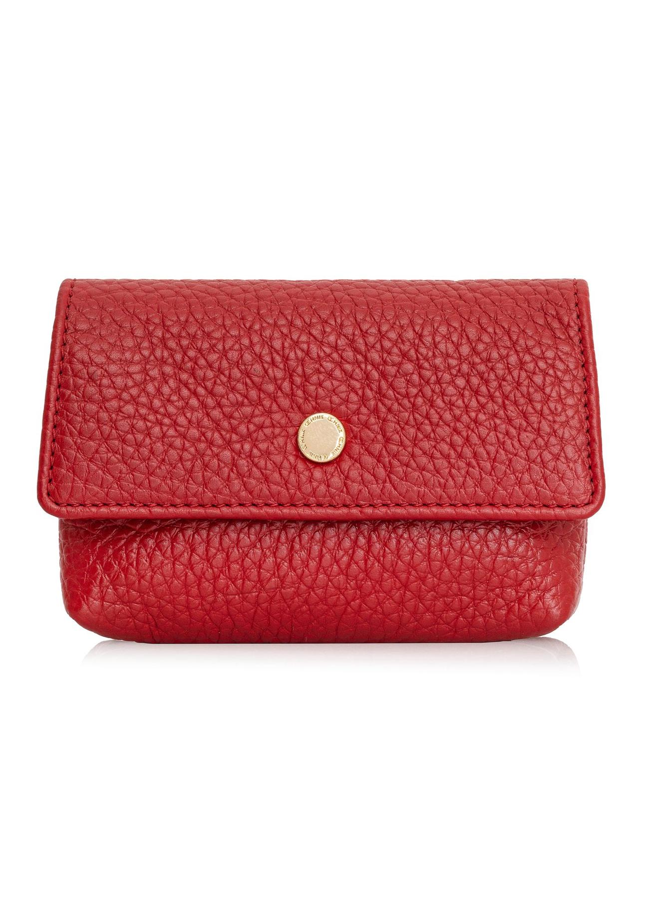 Red small leather women's wallet PORES-0895E-41(Z24)-01