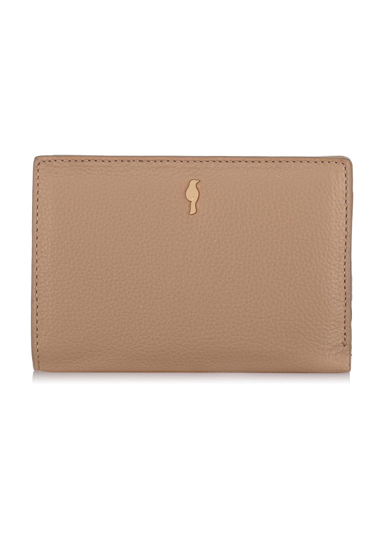 Beige leather women's wallet PORES-0834-81(W23)-01