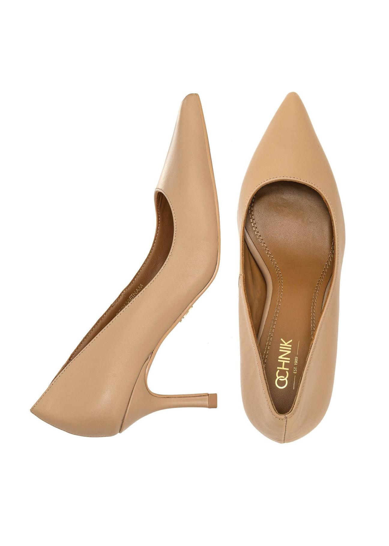 Beige leather pumps BUTYD-1031-99(Z24)