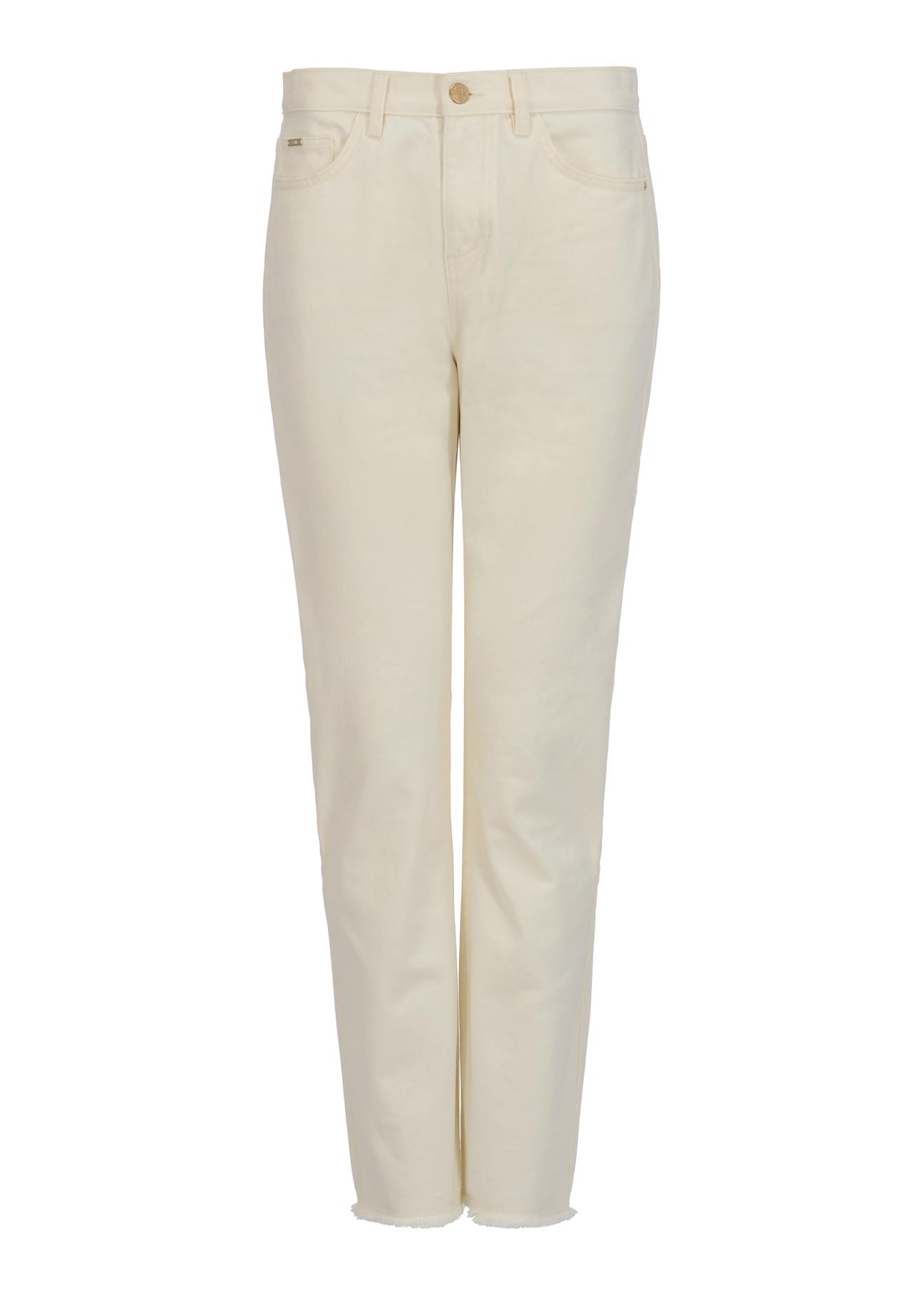 Cream women's pants SPODT-0078-12(W24)-04