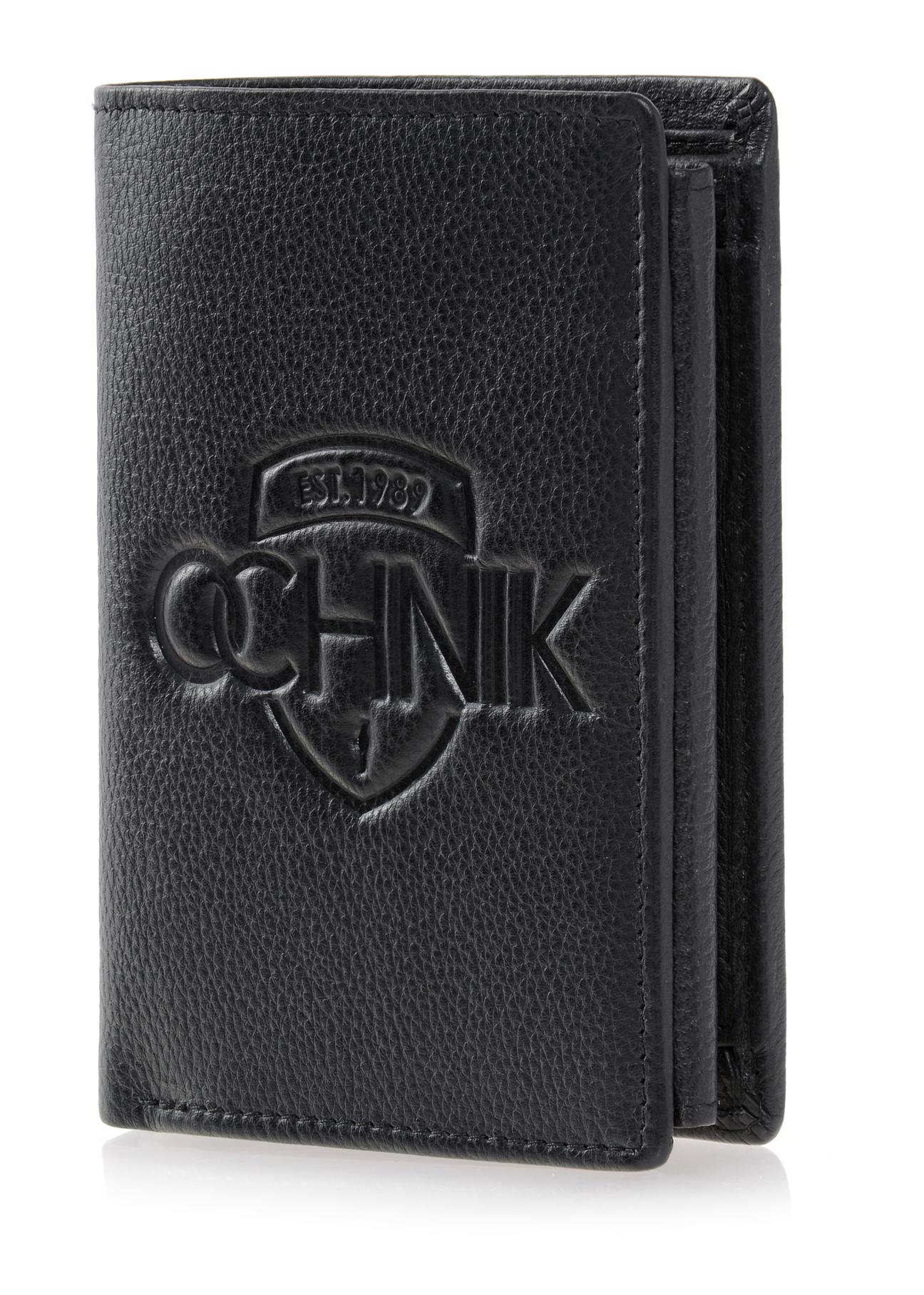 Men's leather wallet with embossing PORMS-0010A-99(W23)-06