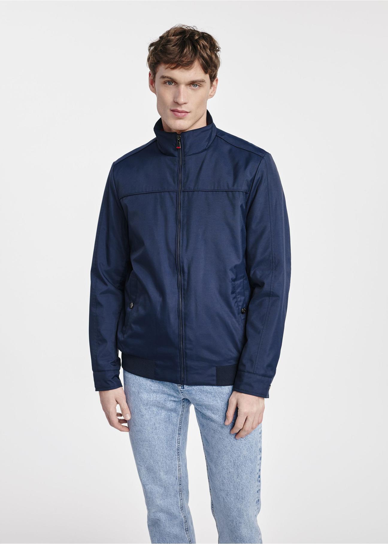 Men's transition jacket in navy blue KURMT-0366-69(W25)-01