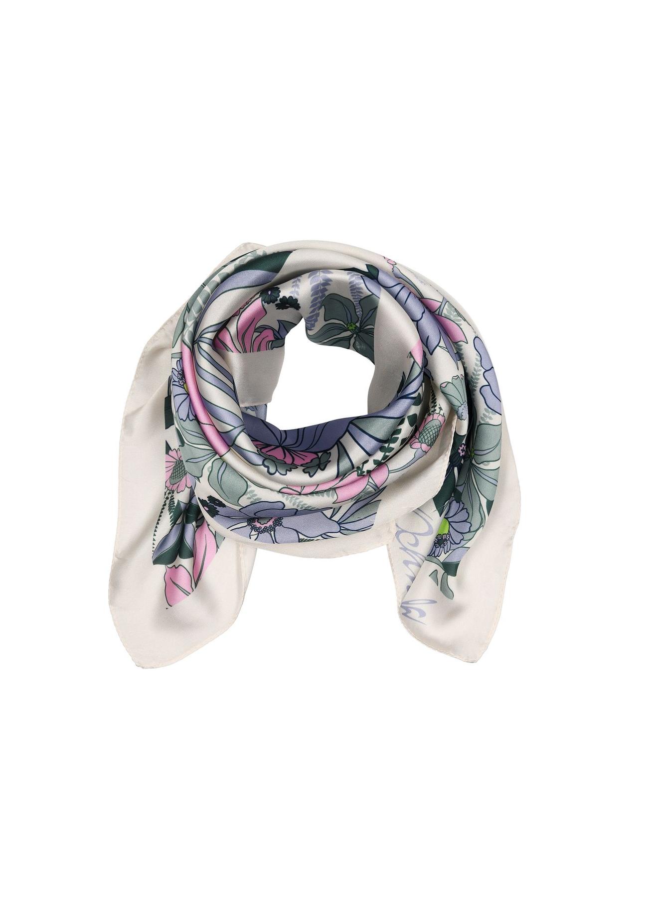 Women's colorful floral pattern scarf SZADT-0167-15(W24)-01