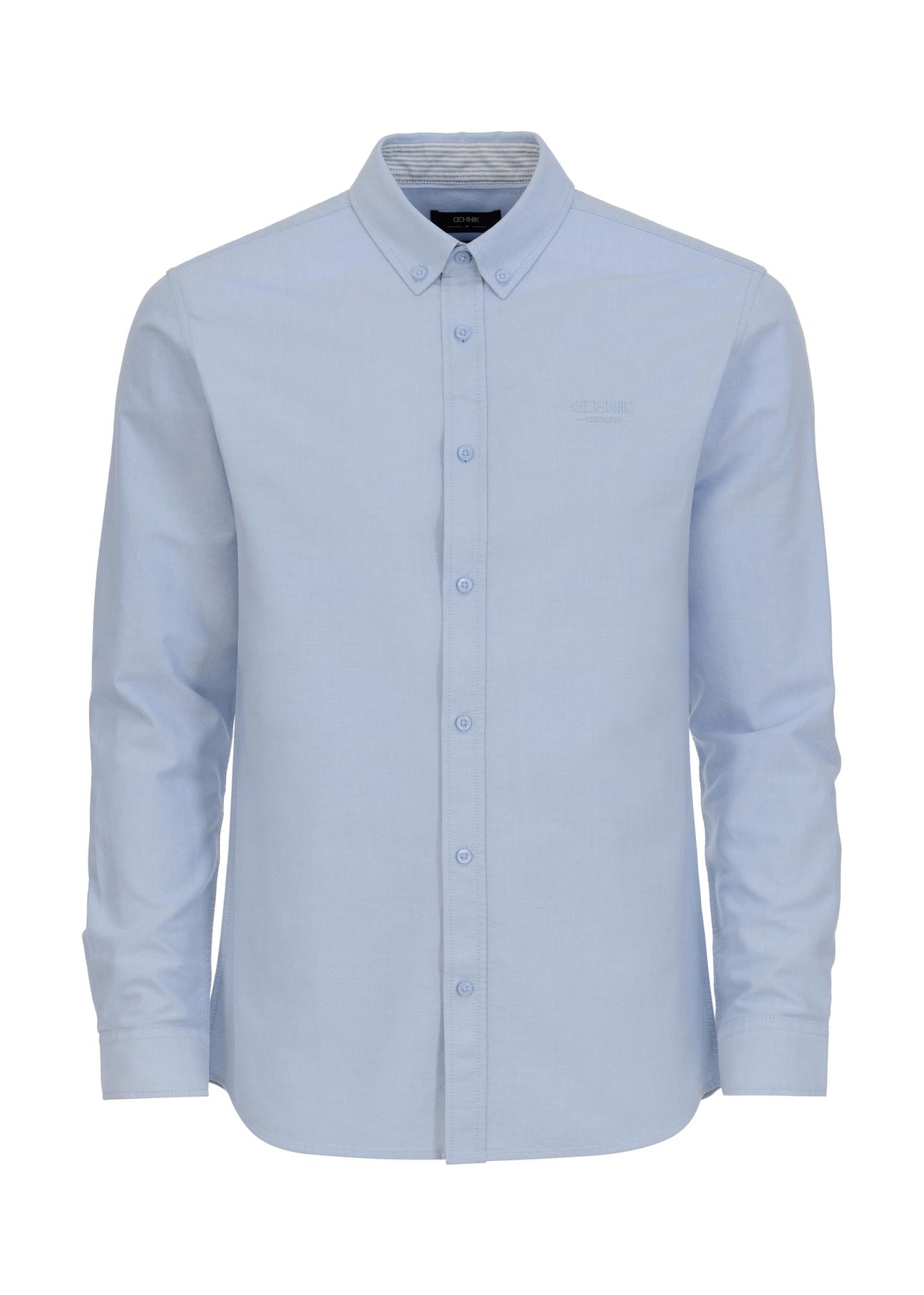 Blue men's shirt KOSMT-0305-61(W23)-03