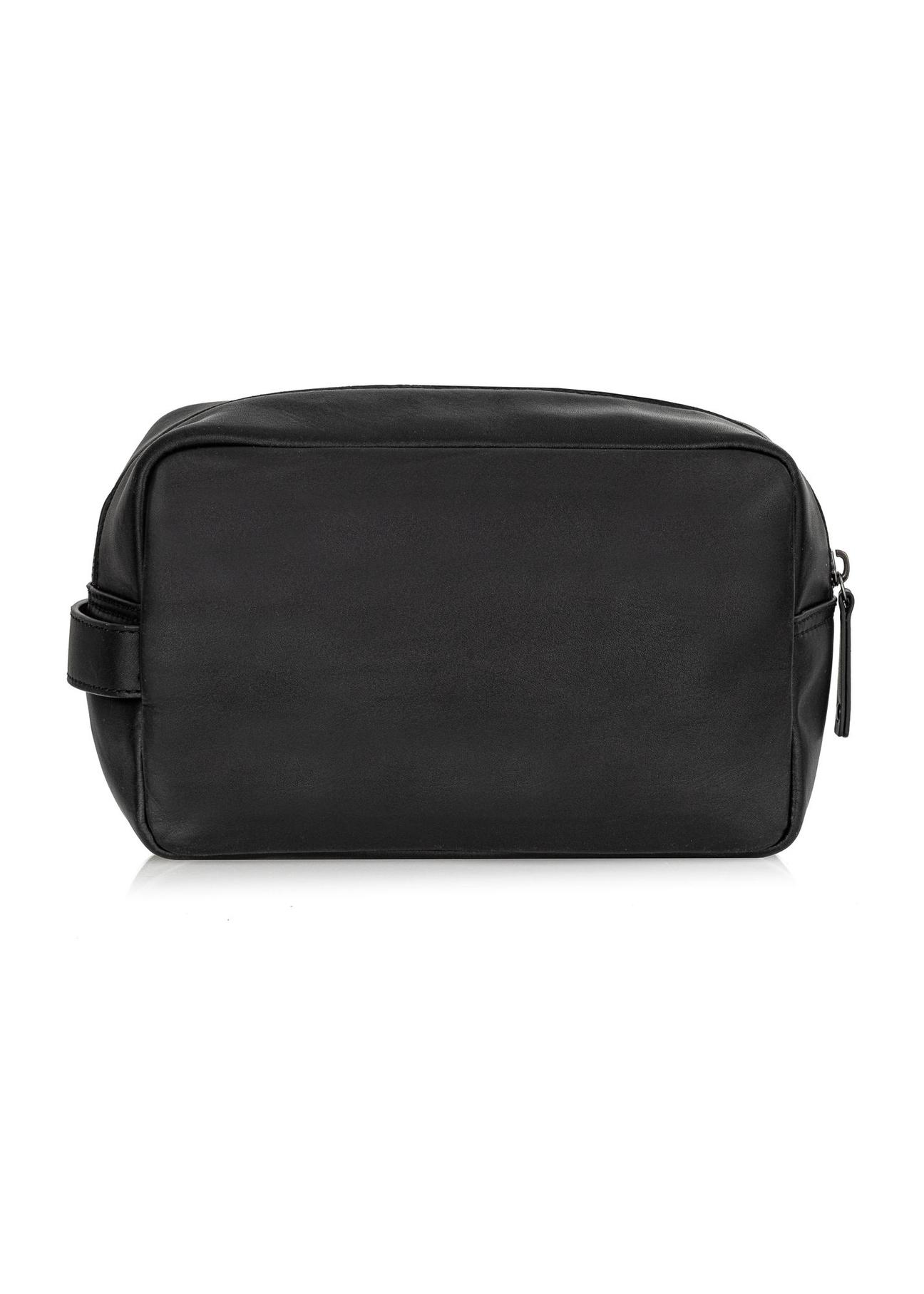 Black leather men's cosmetic bag TORMS-0443-99(Z24)