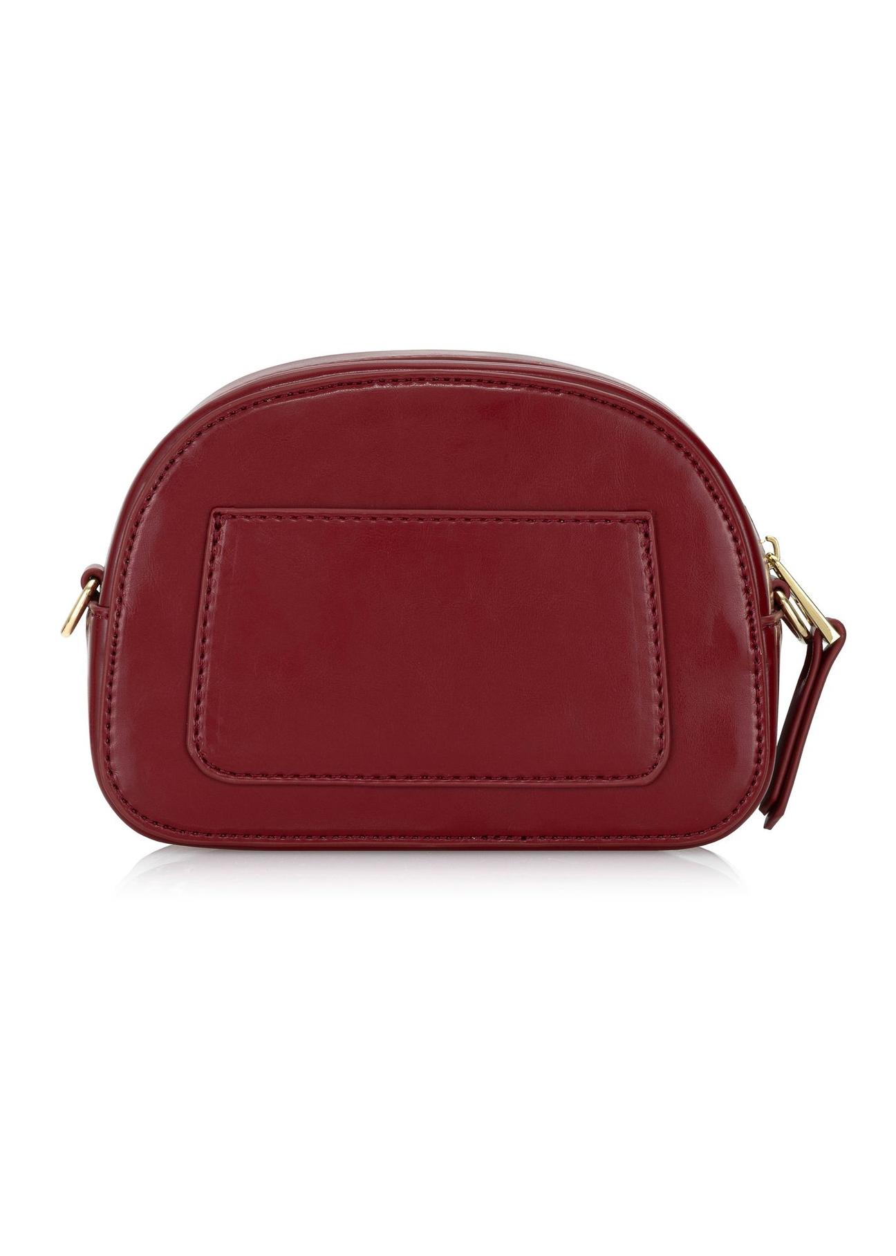 Small red handbag made of shiny imitation leather TOREC-0730B-49(Z24)-04