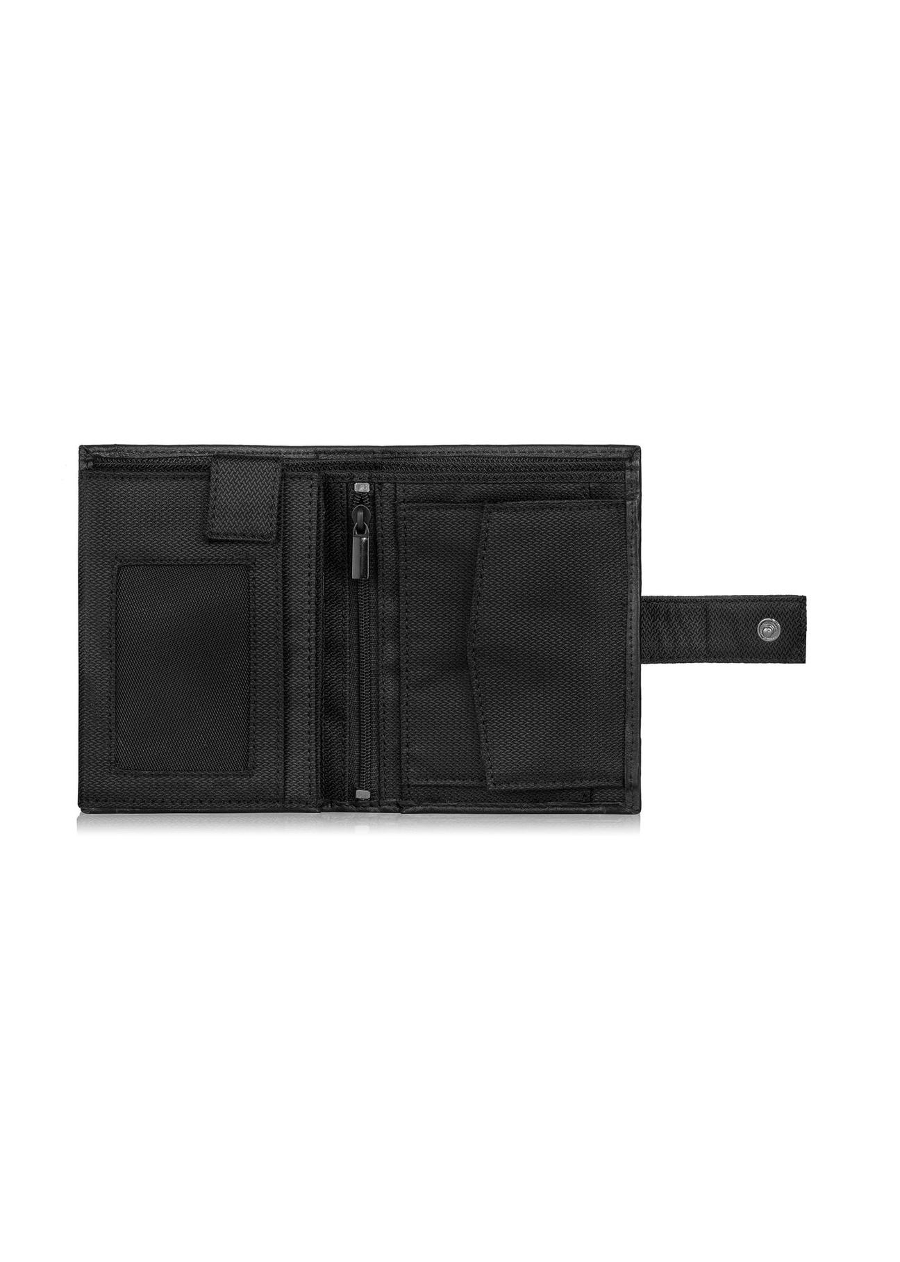 Black folding men's wallet PORMN-0017-99(Z23)-03