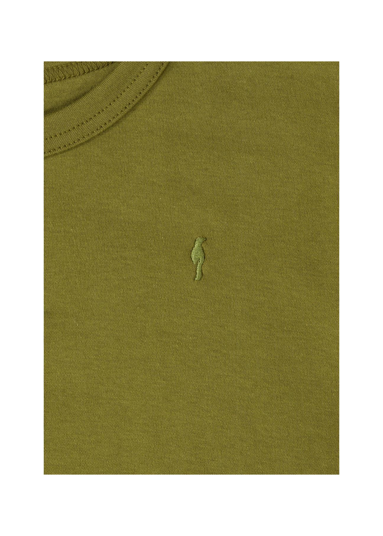 Women's khaki basic t-shirt TSHDT-0076-55(Z21)-03