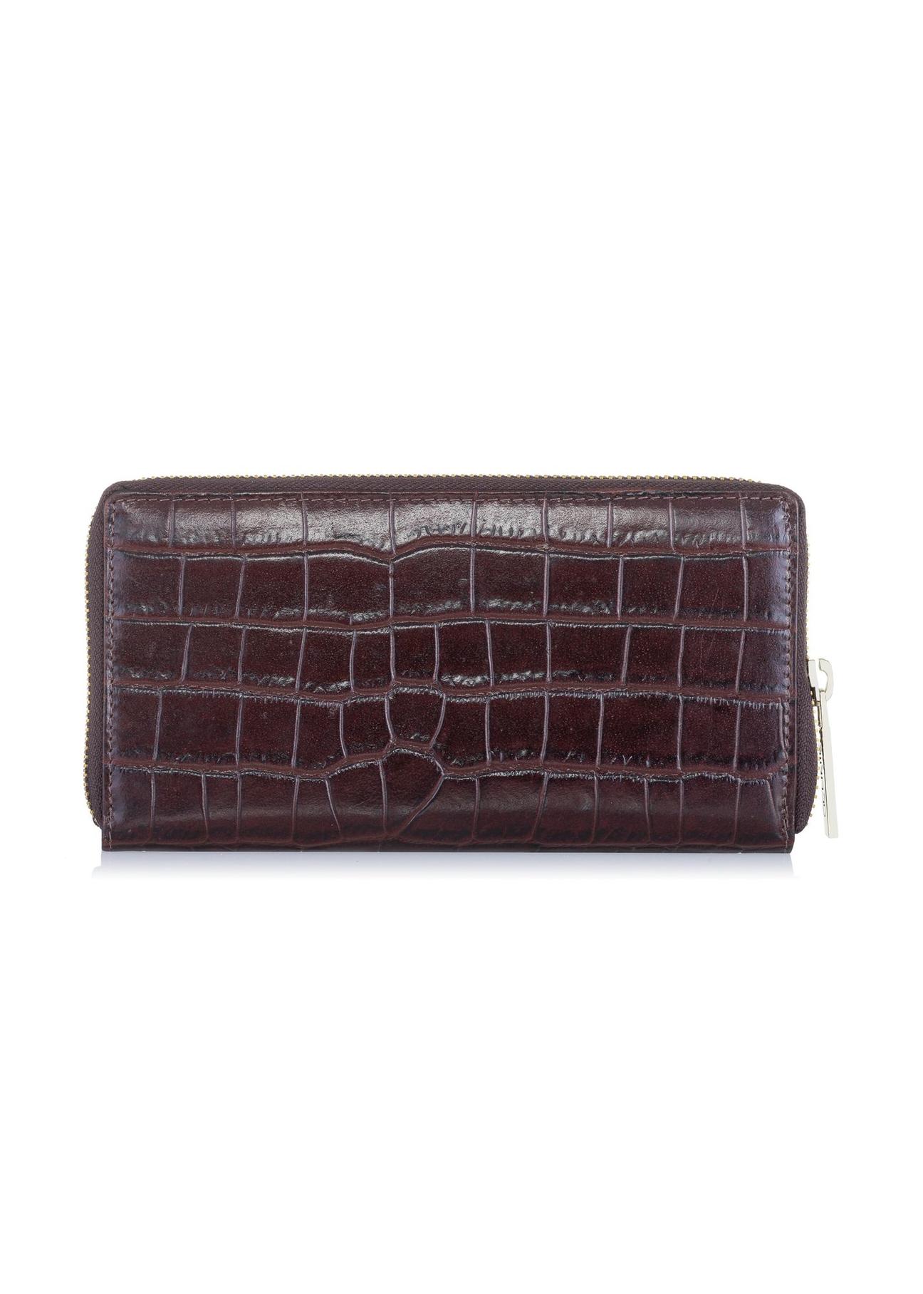 Large brown croco women's wallet PORES-0844-89(W23)-04