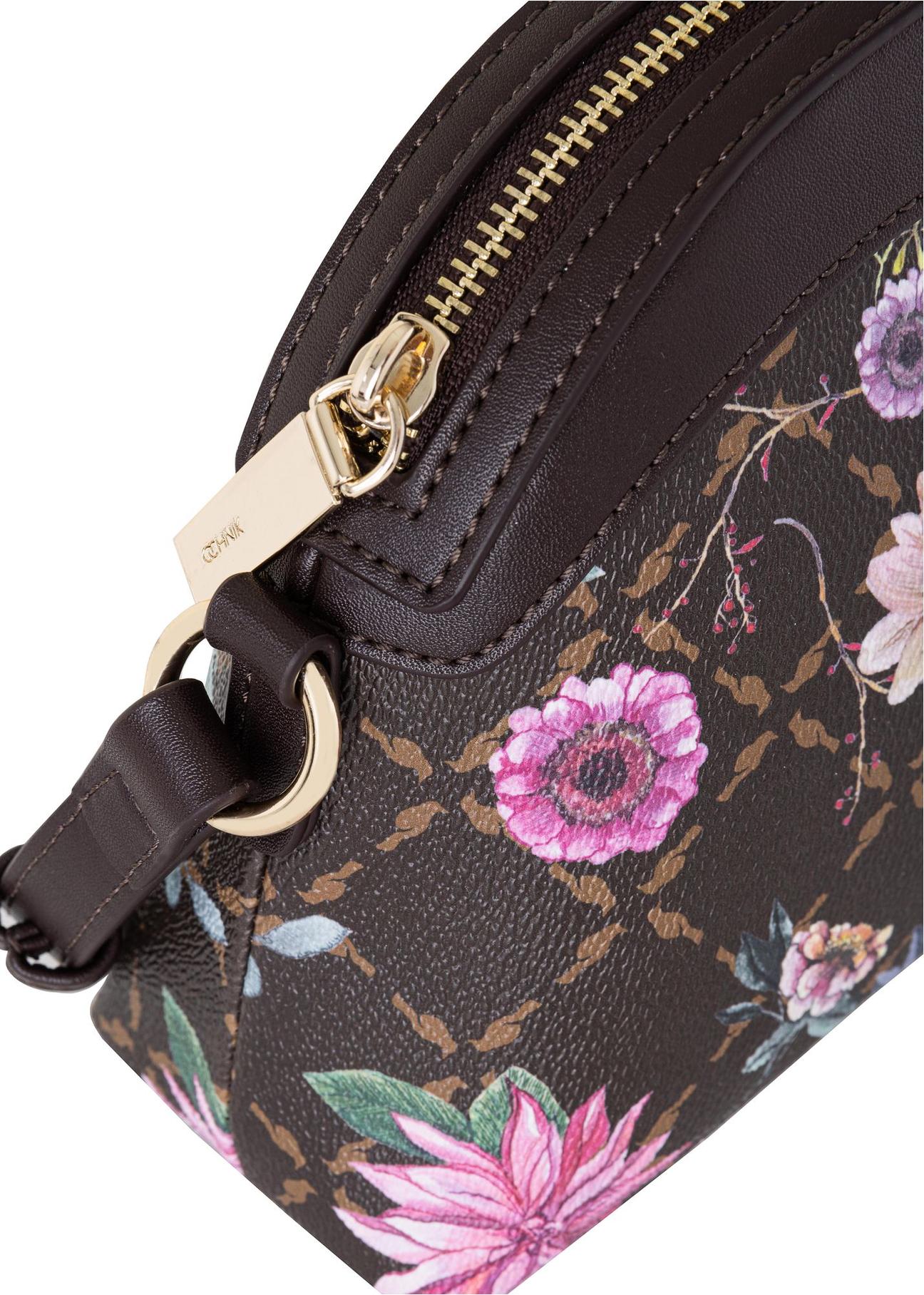 Small brown floral handbag for women TOREC-0817-15(Z23)-06