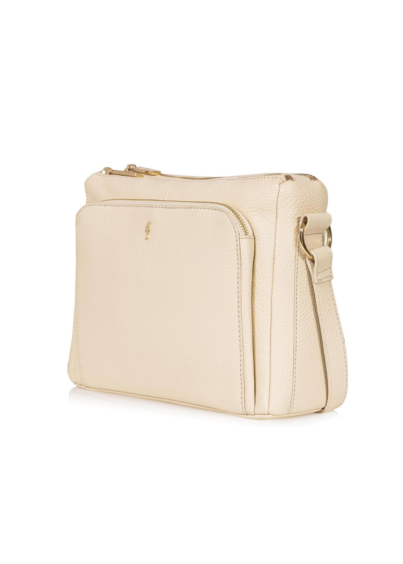 Cream leather handbag for women TORES-0983-12(W24)-02