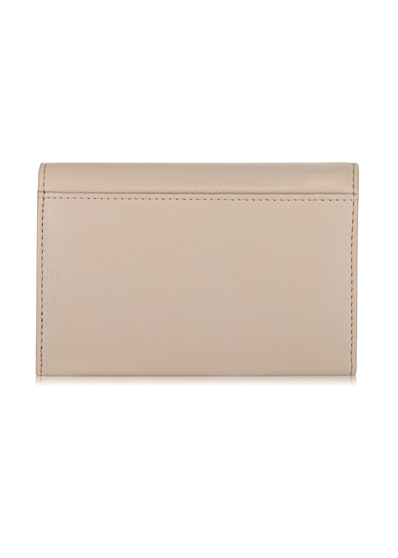 Women's cream leather wallet PORES-0848A-81(W23)-04