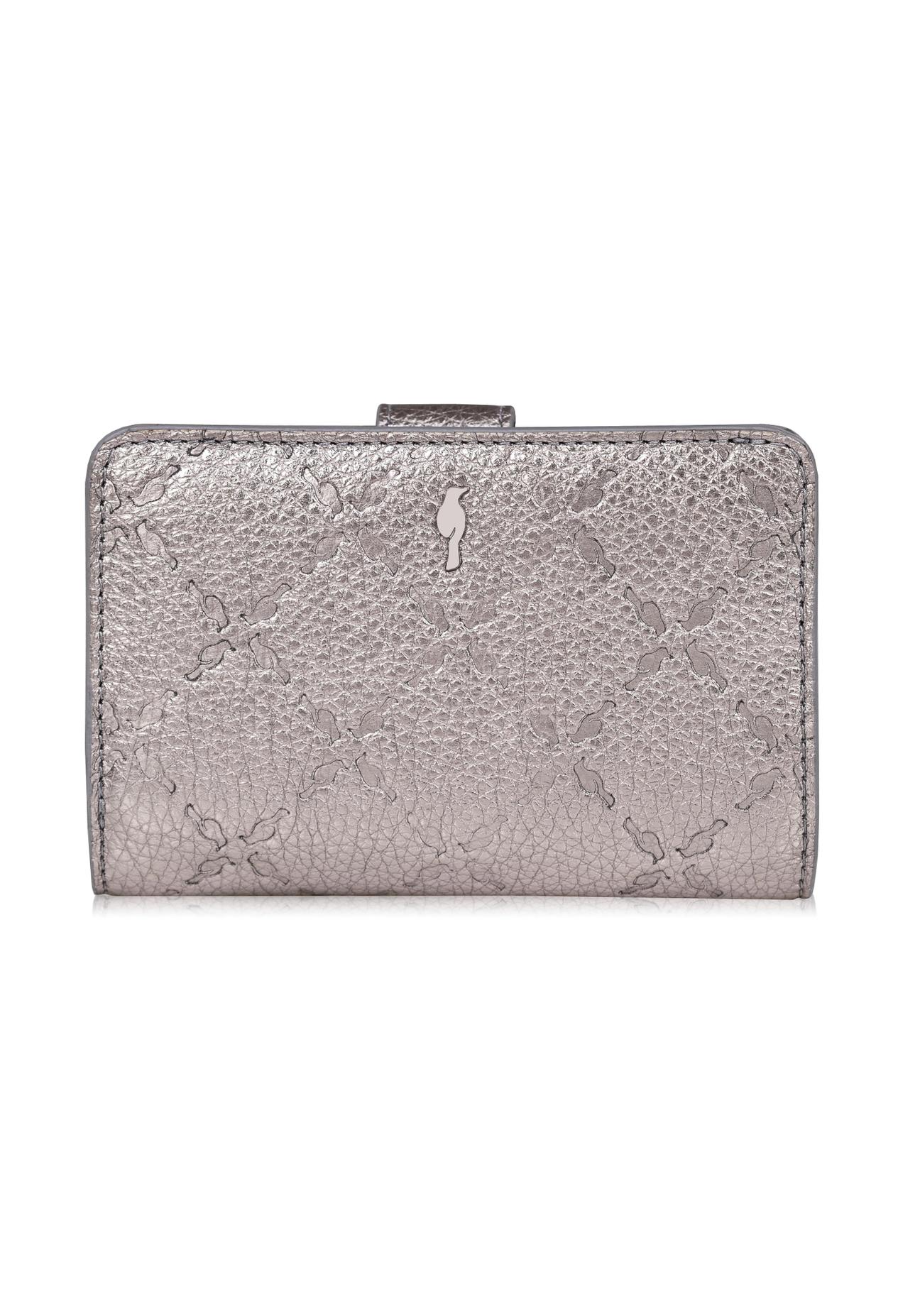 Women's silver leather wallet PORES-0874-92(Z23)-01