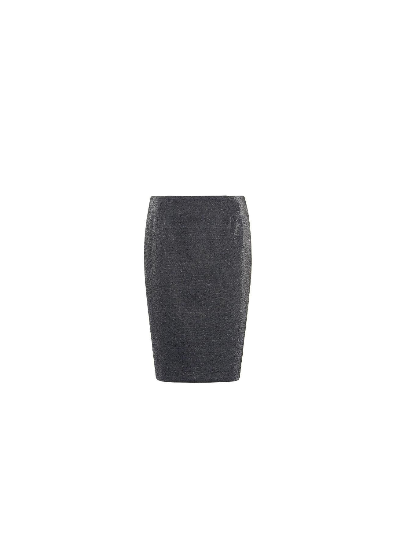 Metallic gray pencil skirt SPCDT-0021-96(Z18)-01