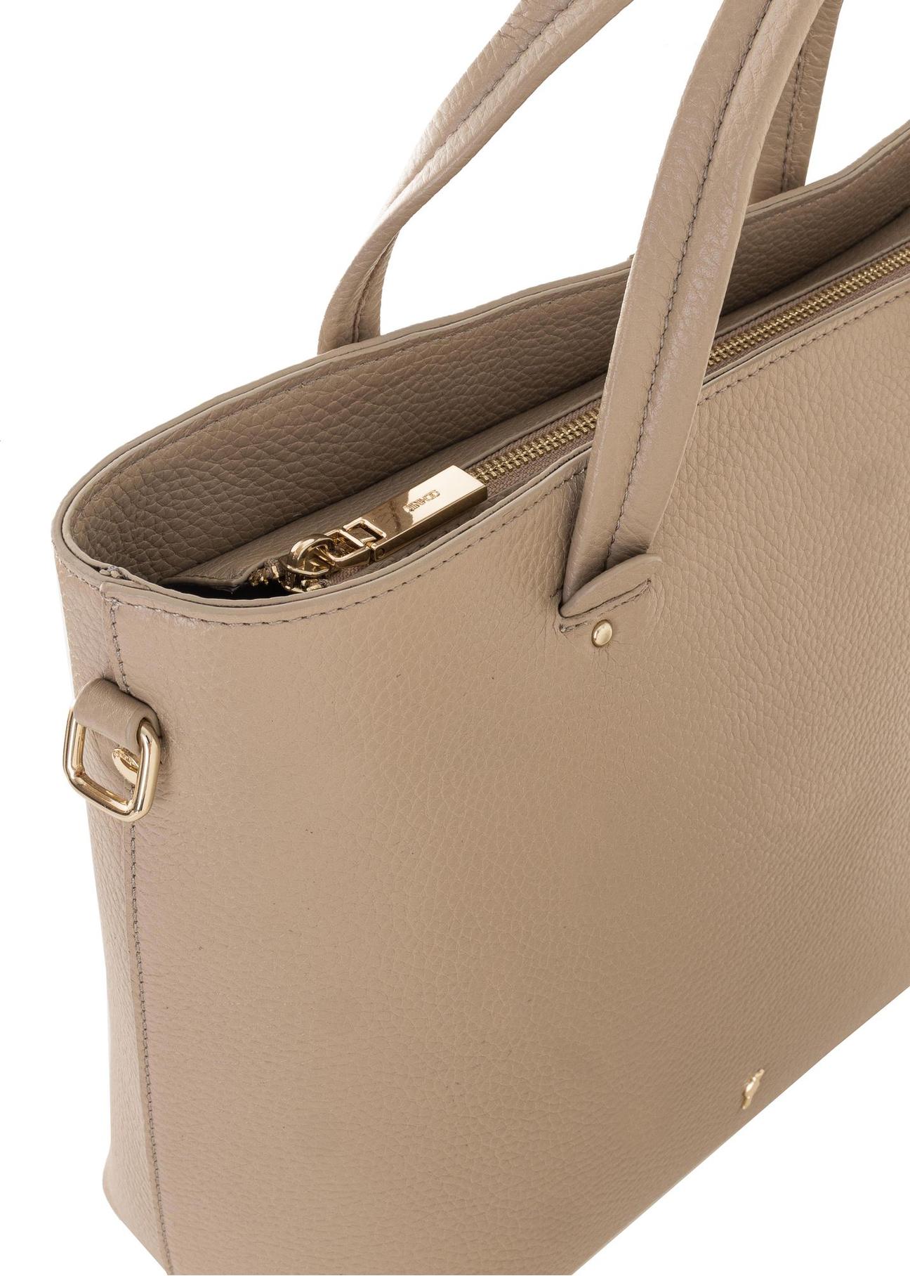 Beige leather handbag for women TORES-0728B-81(W24)-06