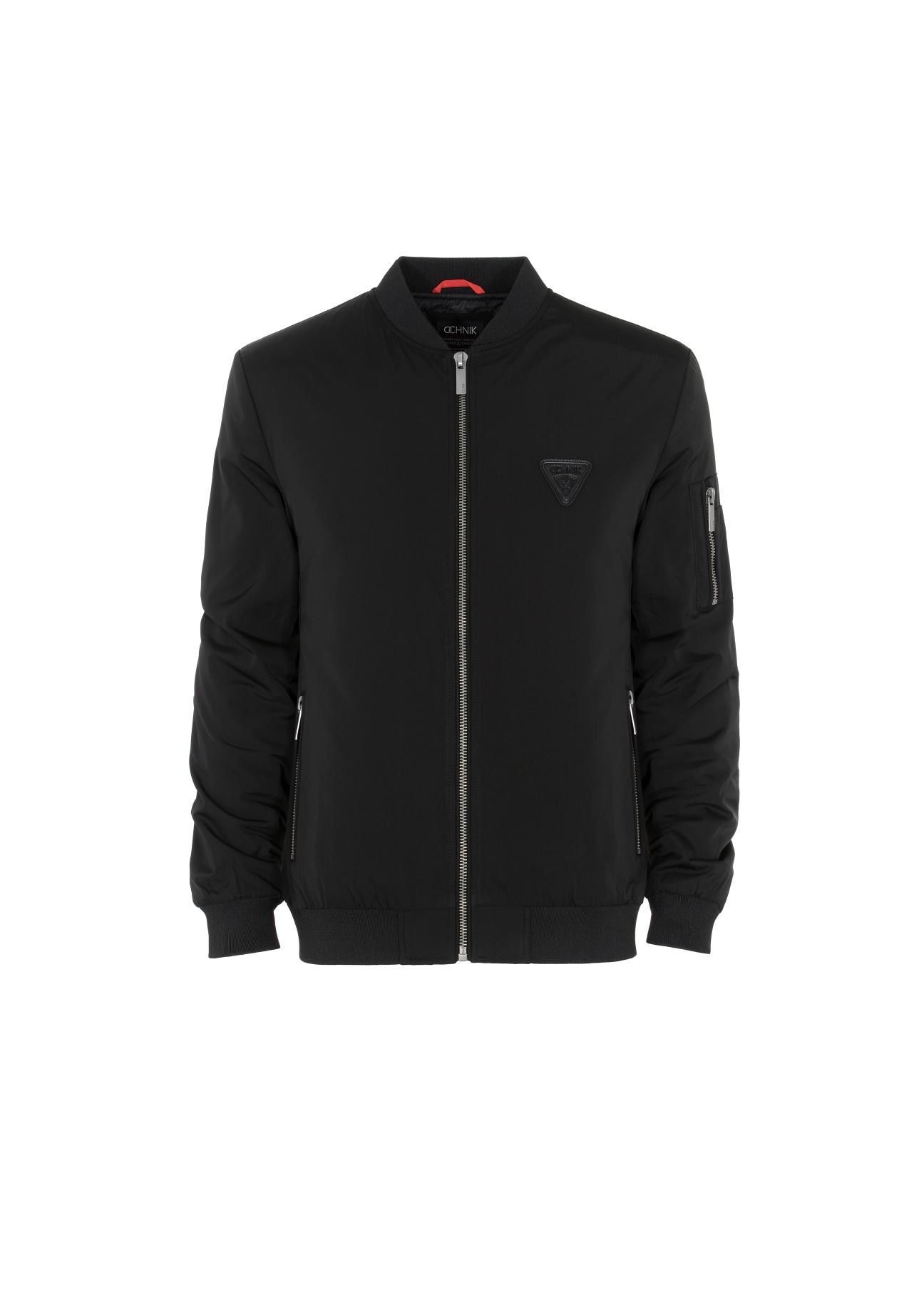 Men's black bomber jacket KURMT-0268-99(W23)-03