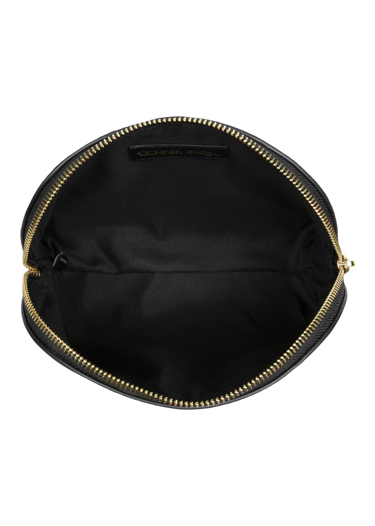 Black women's cosmetic bag made of imitation leather TOREC-0960-99(Z24)-05