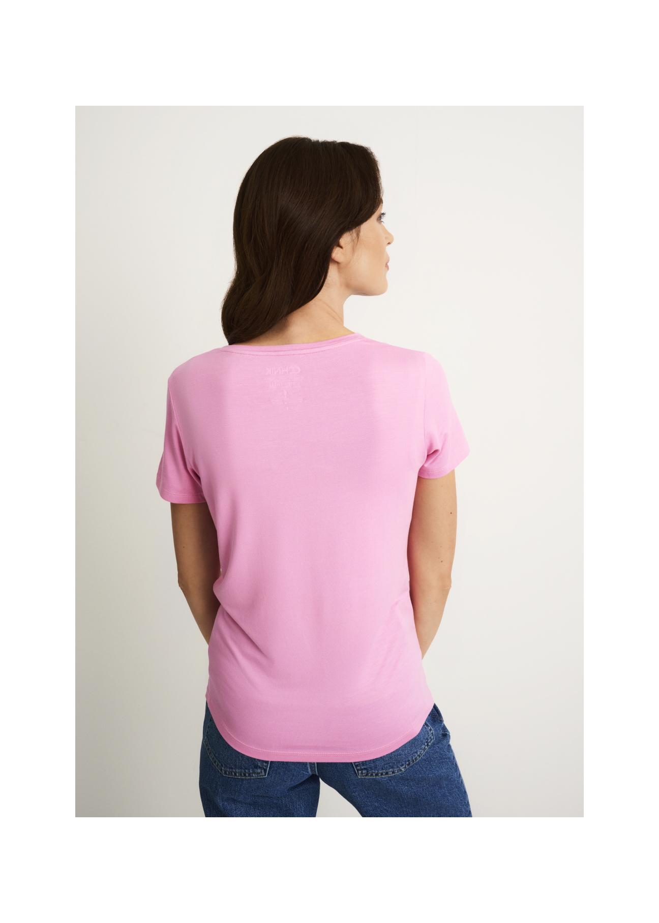 Pink Women's T-shirt with oriole TSHDT-0086-31(W22)-04