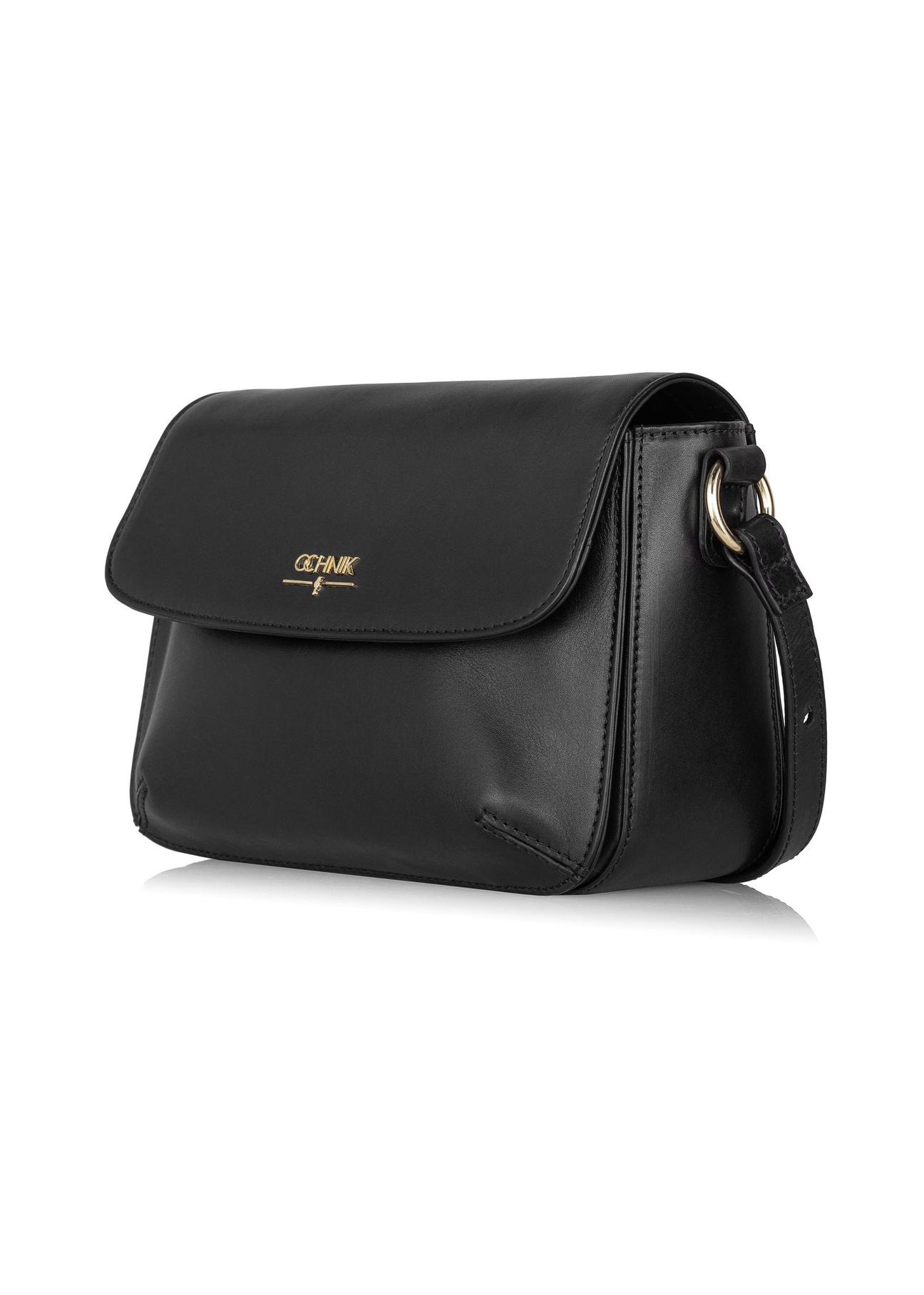 Black leather women's postbag TORES-1008-99(W24)-02