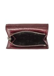 Small burgundy women's wallet PORES-0967-49(Z25), product view from above on a white background.