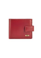 Burgundy men's leather wallet PL-105-41(KS), product view from the front on a white background.