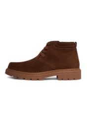 Light brown suede men's ankle boots BUTYM-0561-1G(Z26), side product view on white background.