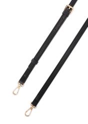 Small black women's handbag TOREC-1173-99(W26), view of the product strap on a white background.