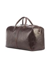 Brown leather travel bag TORMS-0464-1H(Z26) - diagonal product view, on white background.