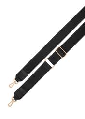 Navy blue denim women's handbag TOREN-0332-7H(W26), view of the product strap on a white background.