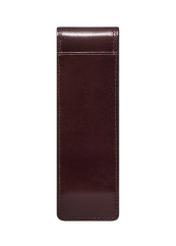Burgundy leather pen case PL-178-4D(KS), back view of the product on a white background.