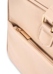 Beige women's laptop bag TOREC-1209-1B(W26), close-up of product detail on white background.