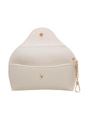 Cream glasses case POREC-0435-0B(W26), product view inside on white background.