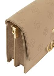Beige women's handbag with monogram TOREC-0536C-81(Z25), close-up of the product detail on a white background.
