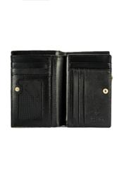 Medium animal print leather wallet PORES-0950-81(W25) - top view of the open product on a white background.