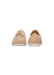 Men's beige suede moccasins BUTYM-0525-1B(W26), front and back view of the product on a white background.