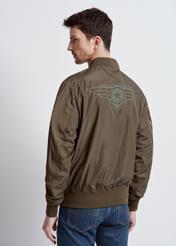 Olive colored men's bomber jacket TOP GUN KURMT-0352-57(W24).-03