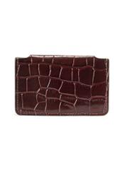 Small burgundy leather women's wallet PORES-0890B-49(Z25) - product view from the back on a white background.