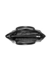 Black large leather women's handbag TORES-1158-99(Z25), product view from above on a white background.