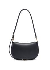 Black women's shoulder bag TOREC-1377-99(Z26) - front product view, on a white background.