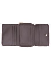 Brown leather women's wallet PORES-0802R-1I(Z26), product view inside on white background.