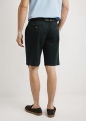 Men's black cotton shorts SZOMT-0029-99(W26), back view of the product on the model. Half of the silhouette visible.