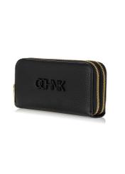 Women's two-compartment black wallet POREC-0376-99(W24)-02