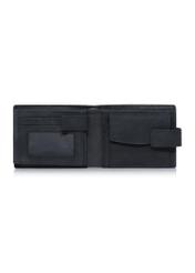 Small black leather men's wallet PORMS-0546-99(W23)-04